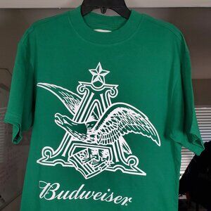 MENS GREEN PACSUN BUDWEISER T-SHIRT MEDIUM